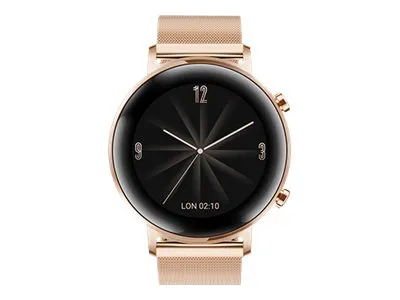[OUTLET] - Huawei GT 2 (42 mm) 1.2”, Smart watch, GPS (satellite), AMOLED, Touchscreen, Heart rate monitor, Activity monitoring 24/7, Waterproof, Bluetooth, Refined Gold