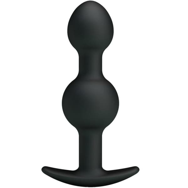 Pretty Love - Spesiell Stimulering Silikon Anal Baller 10,3 Cm Svart