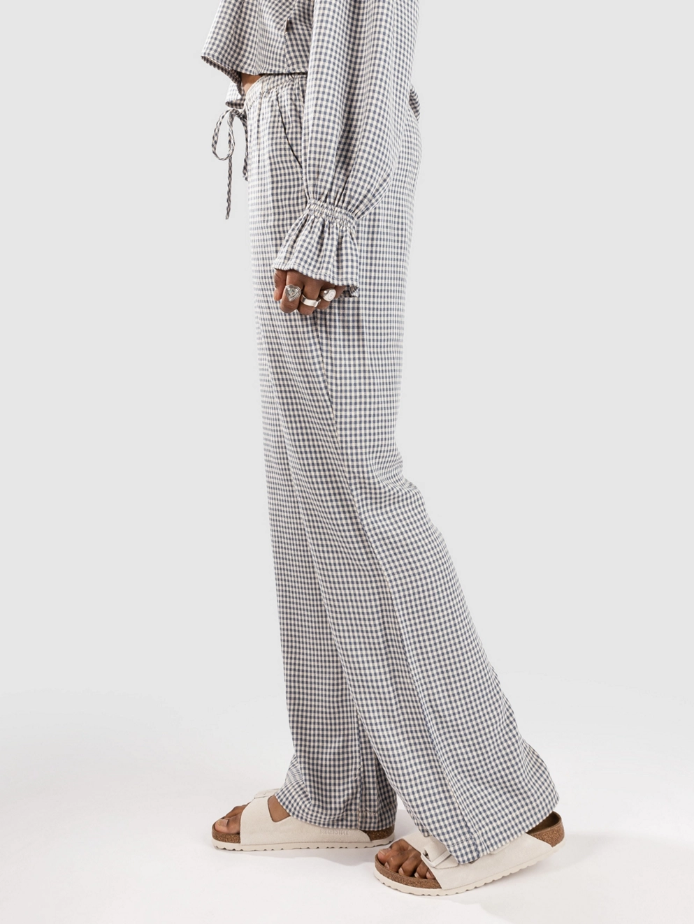 Brixton Hudson Lounge Pants azure blue gingham