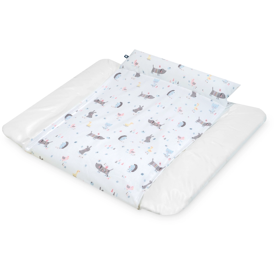 JULIUS ZÖLLNER Jersey Bezug Loop Comfy für Wickelauflagen Softy Crazy Animals 85 x 75 cm