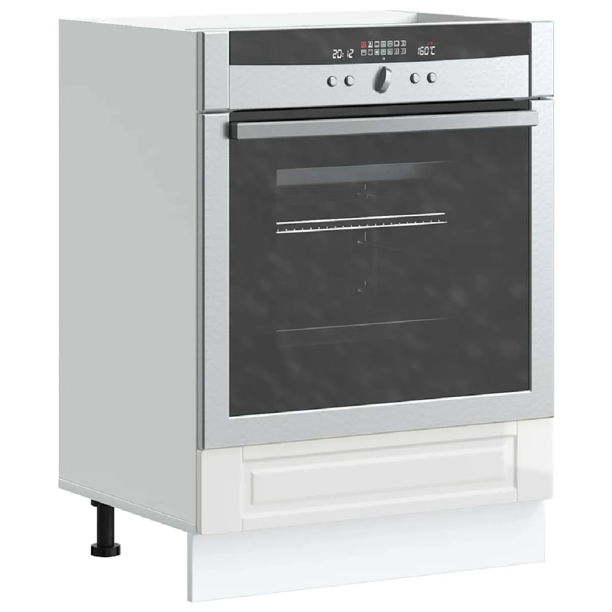 VidaXL Armoire à four Porto blanc brillant
