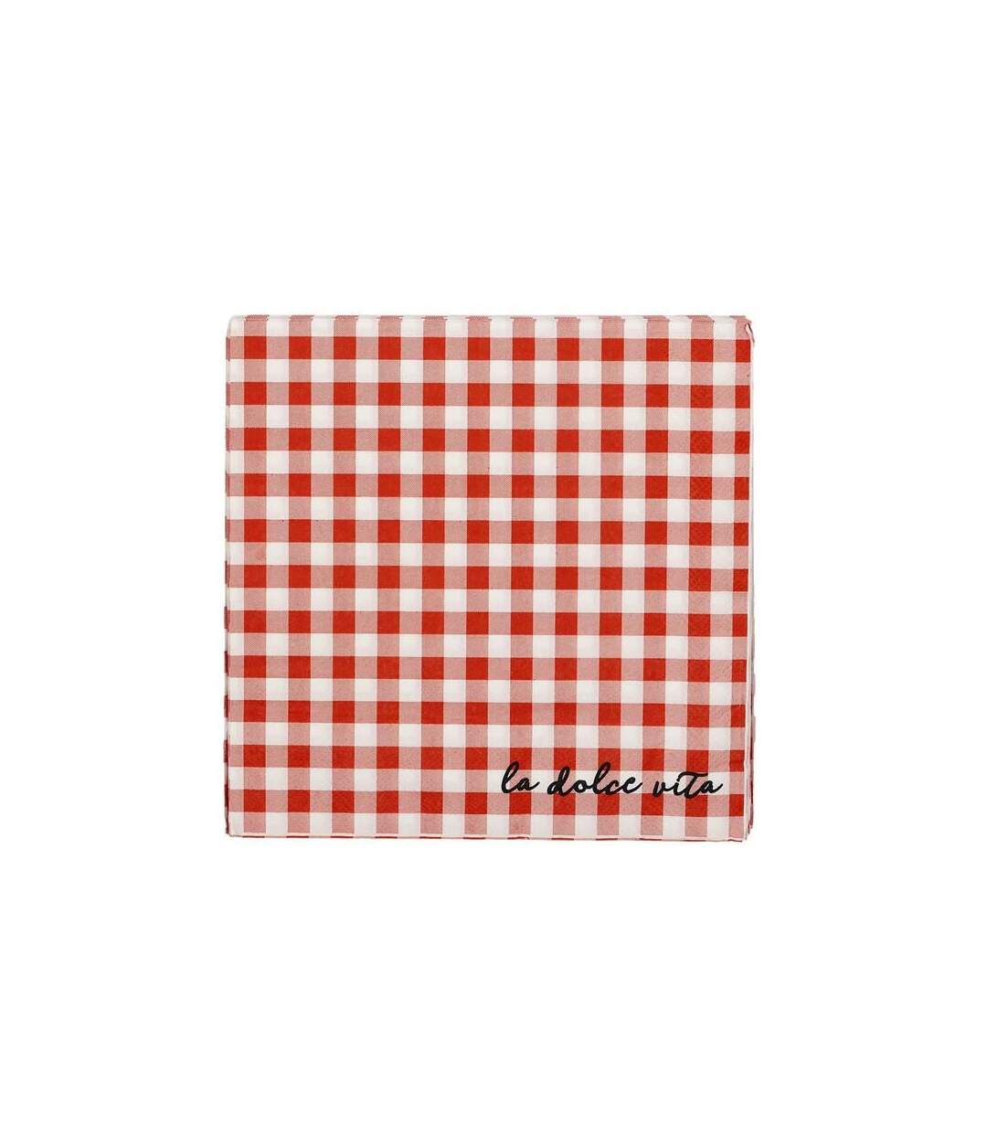 Paris Prix - Lot De 20 Serviettes En Papier dolce Vita 33x33cm Rouge