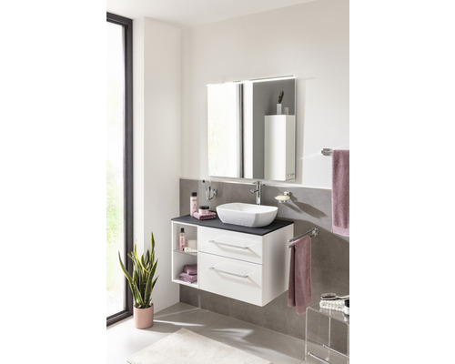 Wastafelmeubel FACKELMANN Oxford BxHxD 60 x 50,9 cm x 48,8 cm Frontkleur wit hoogglans 83312