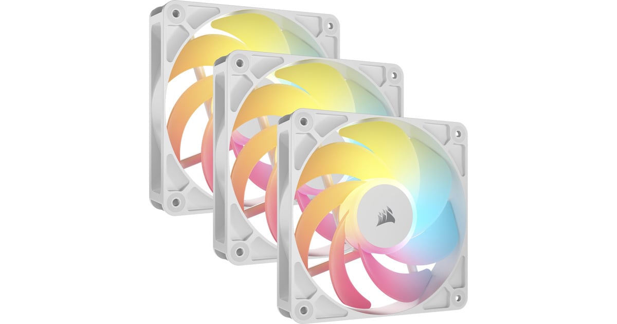 CorsairRS120-R ARGB PWM Reverse case fans  (Wit, 3 stuks, 120 x 120 x 25 mm)