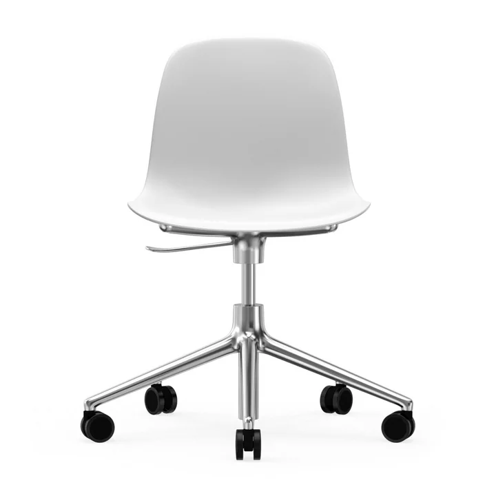 Normann Copenhagen - Form Bürodrehstuhl, Gestell Aluminium / weiss