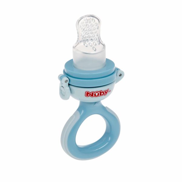 Nûby Sabbelzakje Nibbler Siliconen Blauw 6mnd+