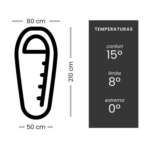 Saco De Dormir Setmil Light Sac +8º Negro