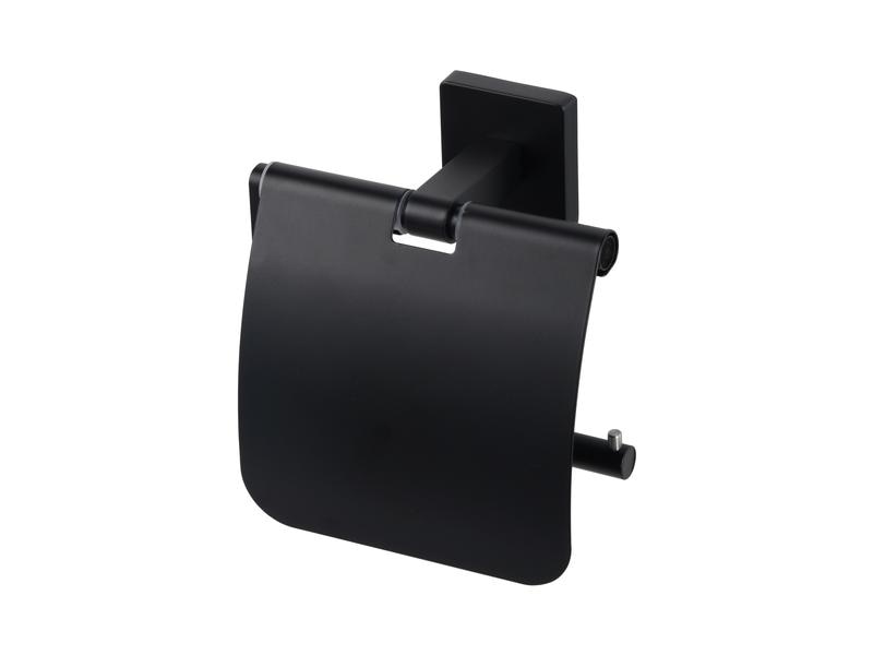 COCON Toilettenpapierhalter Schwarz WC-Rollenhalter in zeitlosem Design