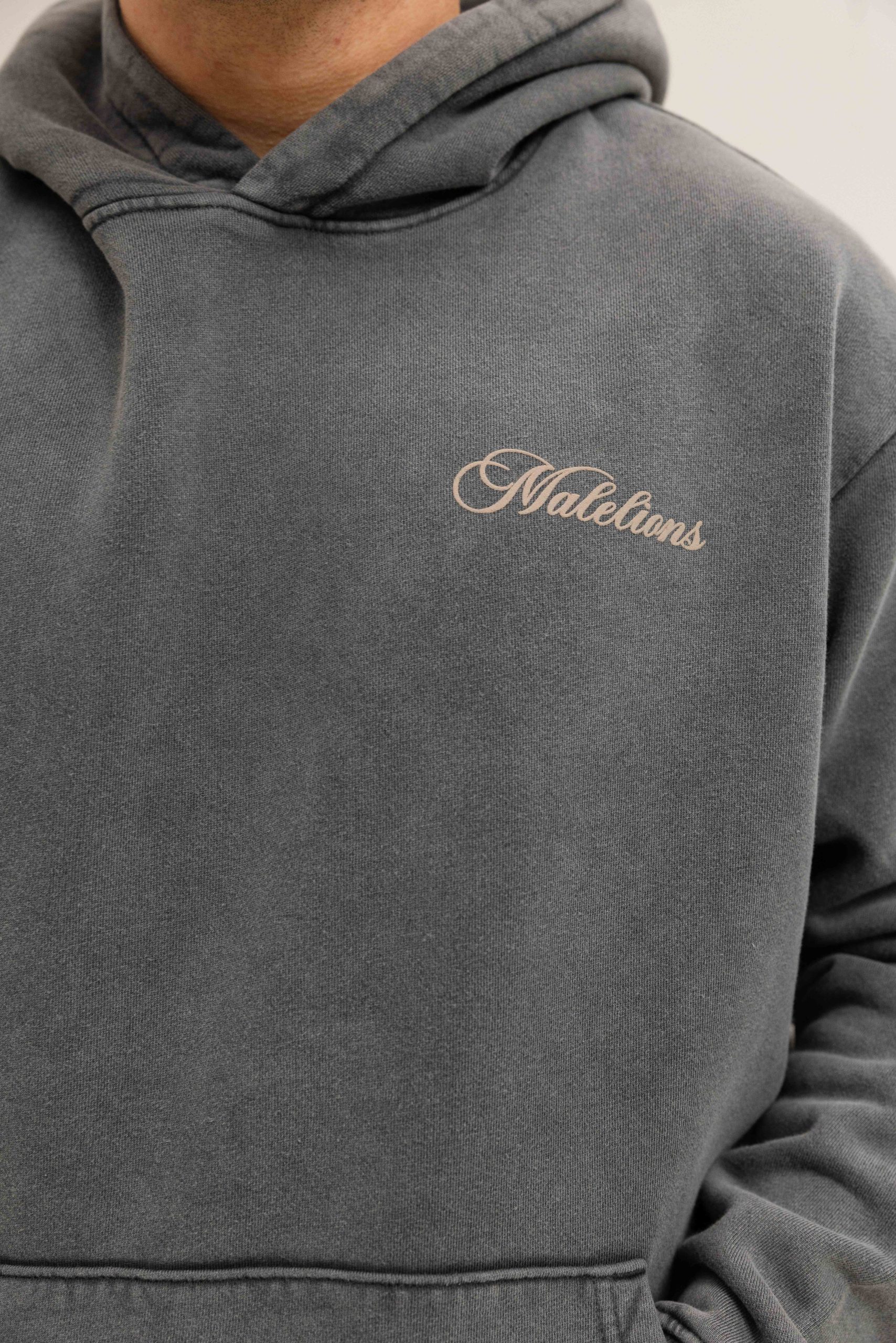 Malelions Angel Hoodie Heren Grijs