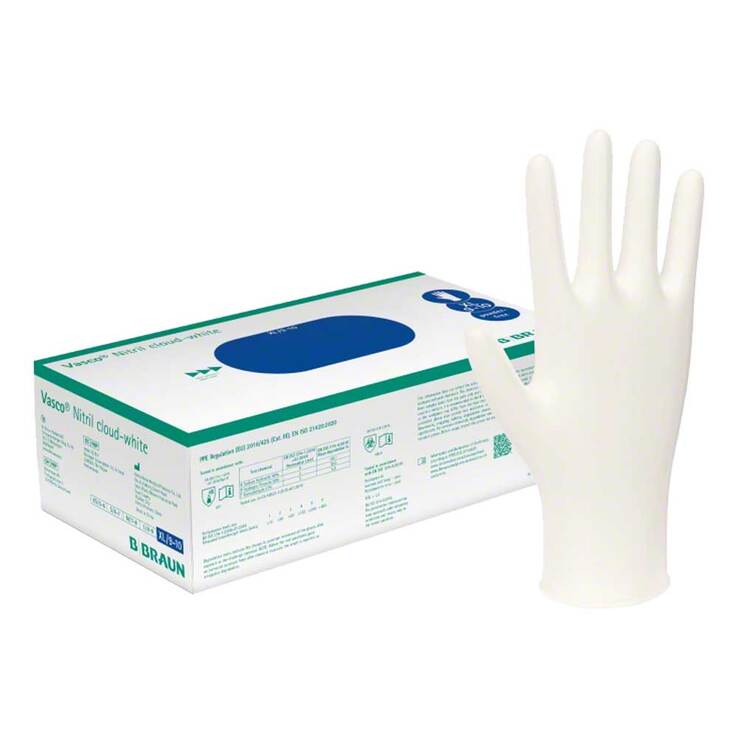 Vasco Nitril white Untersuchungshandschuhe Größe L, 150 St