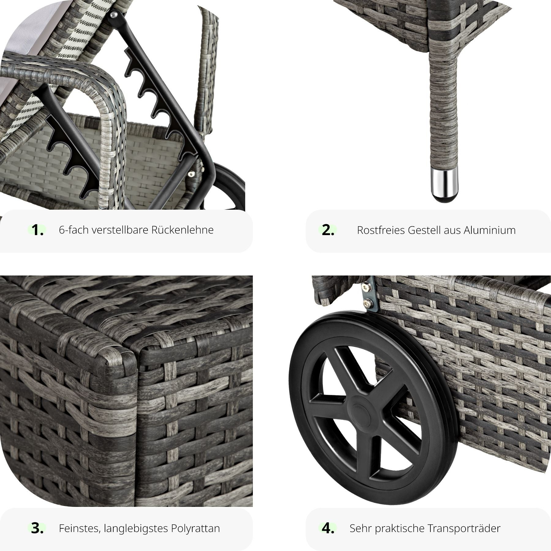 Rattan Sonnenliege Cassis