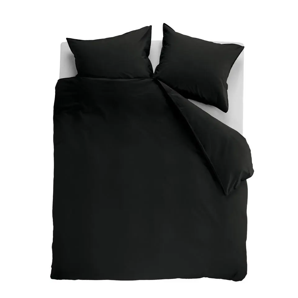 Ambiante Cotton Uni dekbedovertrek - 240x200/220 - Zwart