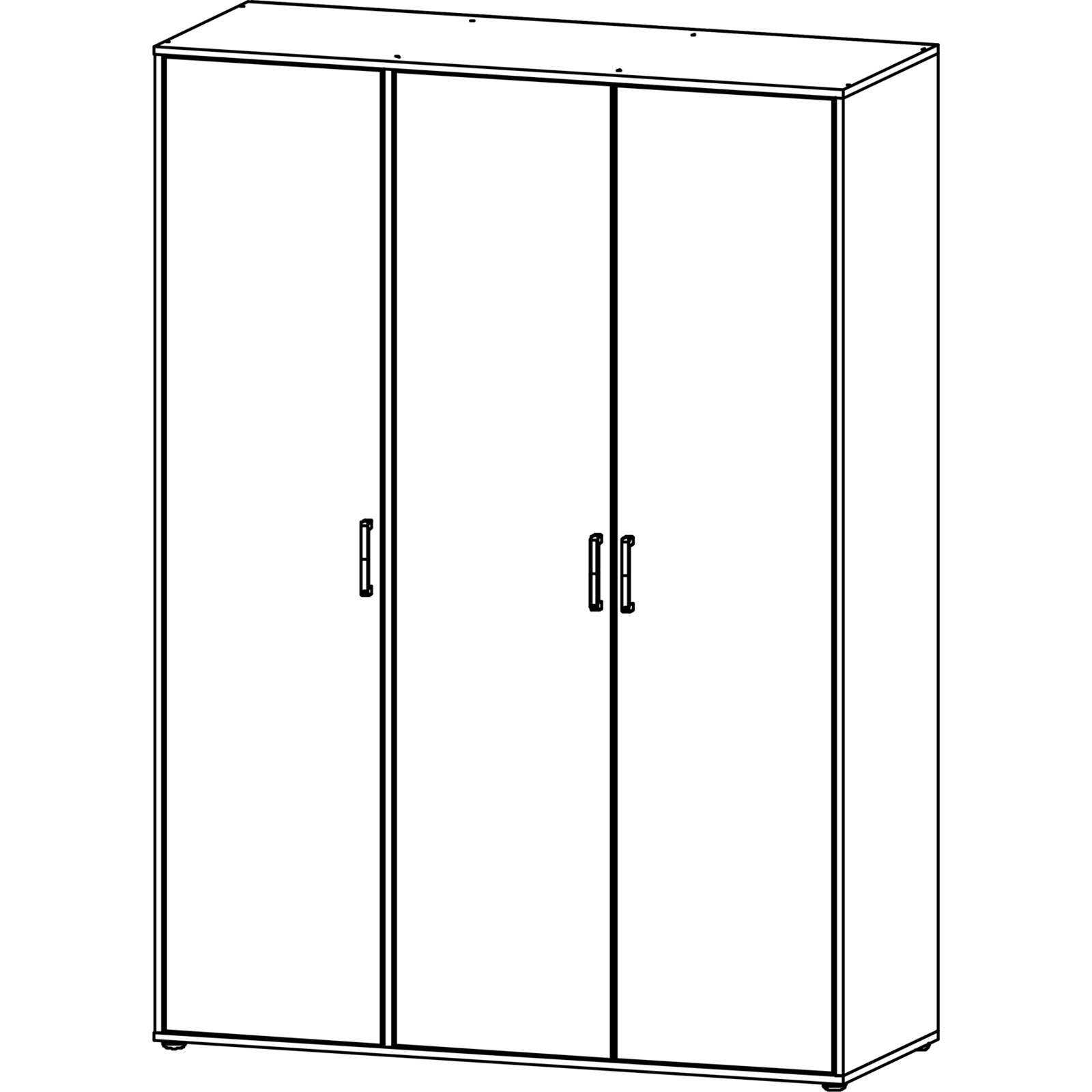 Schrank Voyager Dekor 140 x 194 x 53 cm weiss / weiss