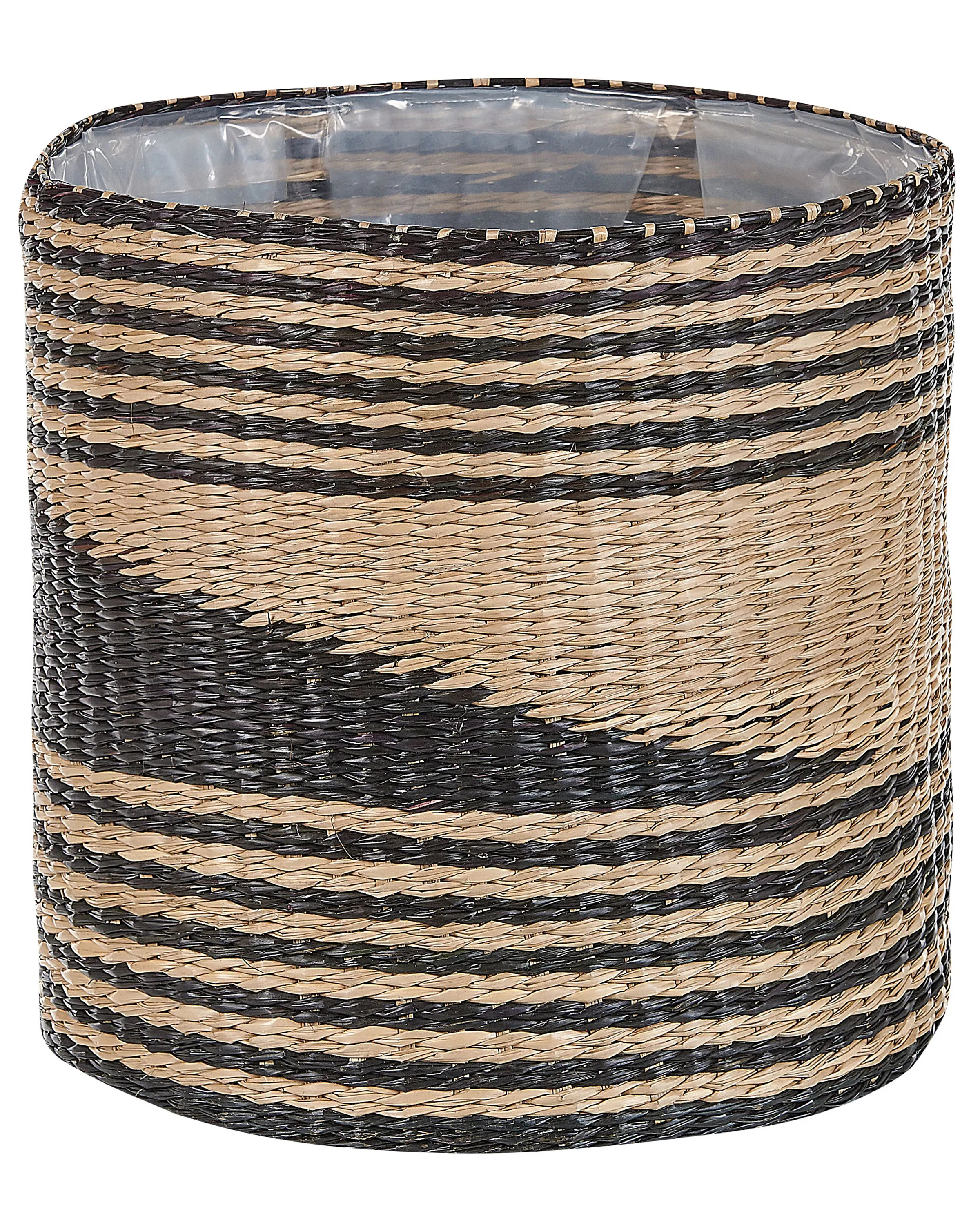 Set van 3 bloempotten RATTAIL Zeegras 32/29/27 cm Zwart