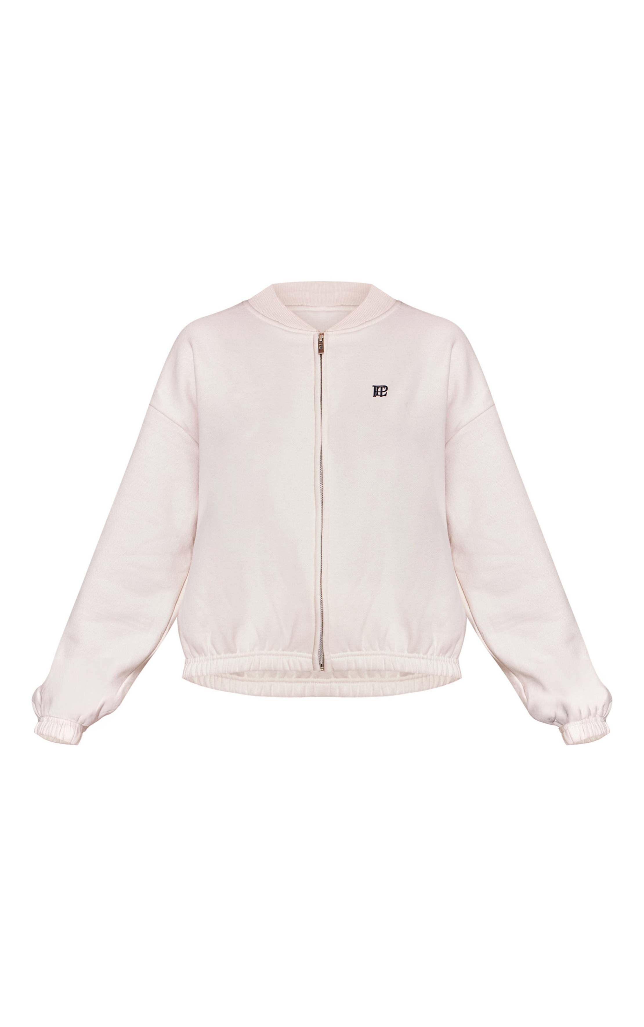 Crème Veste Bomber Molletonnée