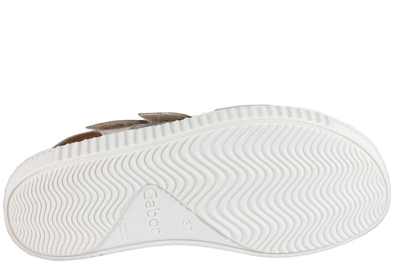 GABOR METALLIC SØLV SANDAL I NUBUCK