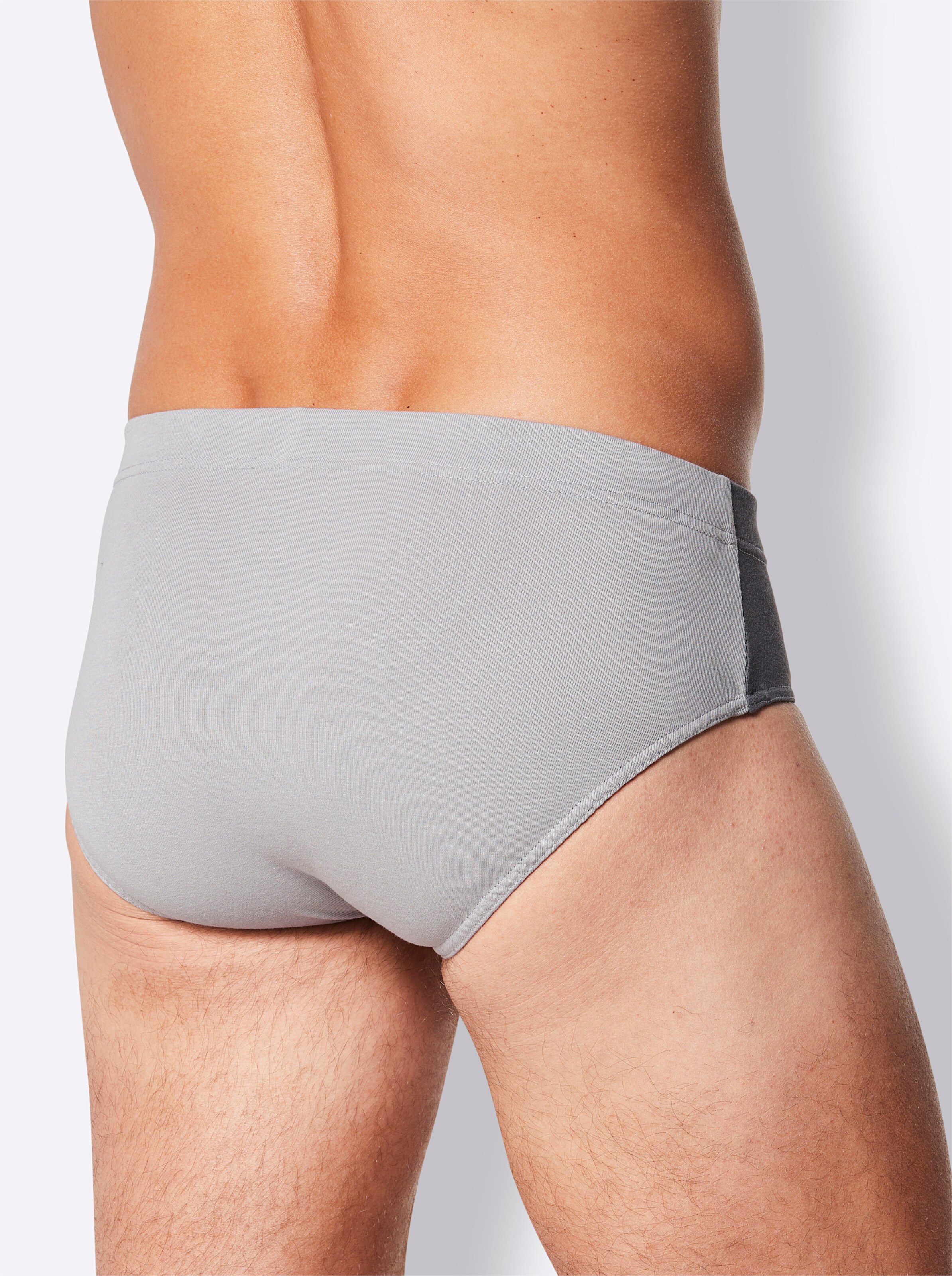 wäschepur men Slip in jeansblau + anthrazit + bleu + steingrau