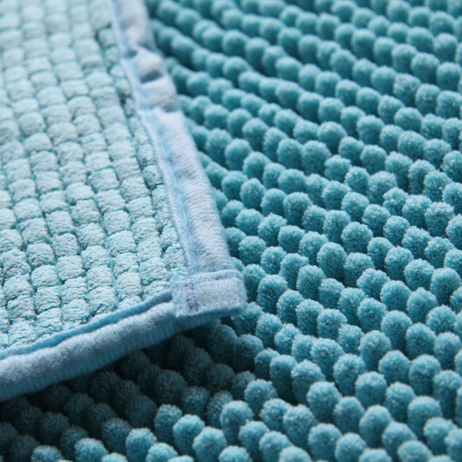 Badteppich Chenille türkis