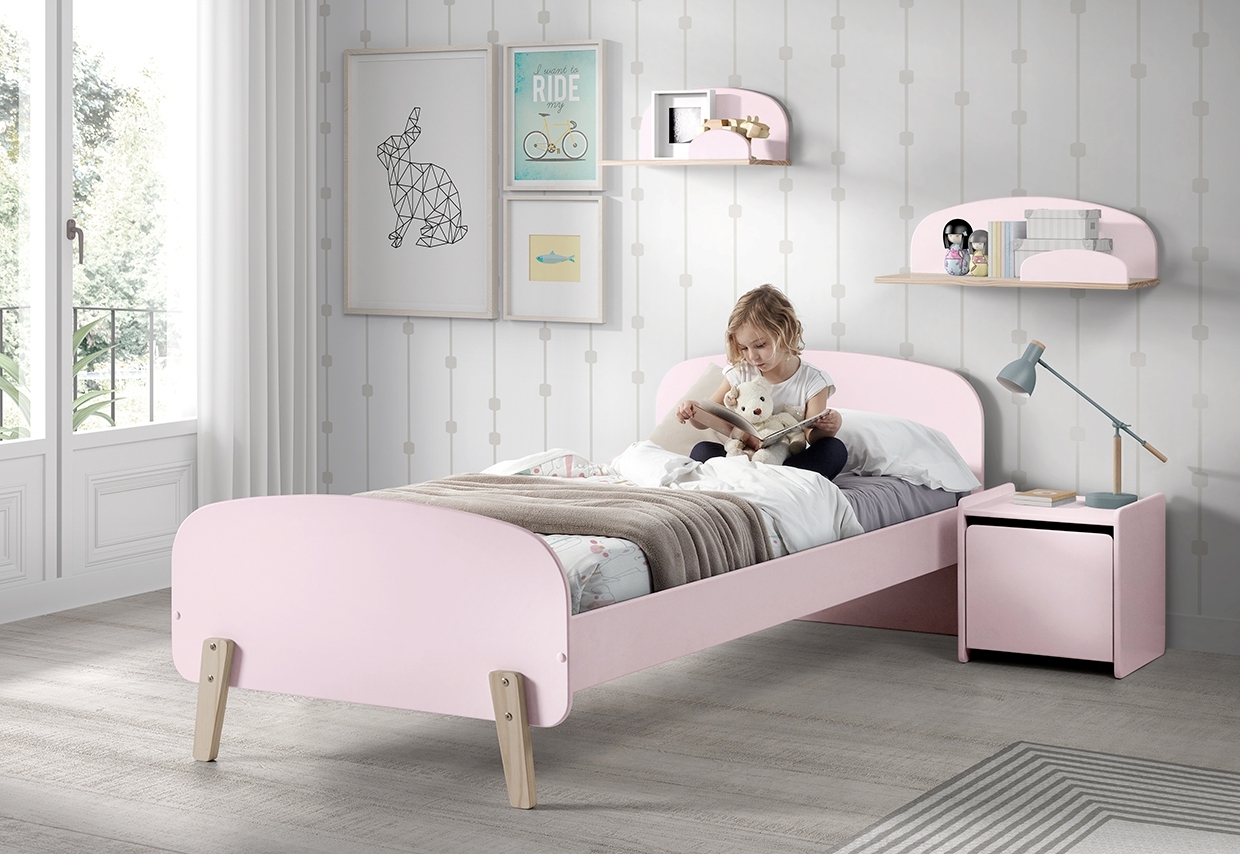 Wandregal KIDDY - rosa - 45 cm breit