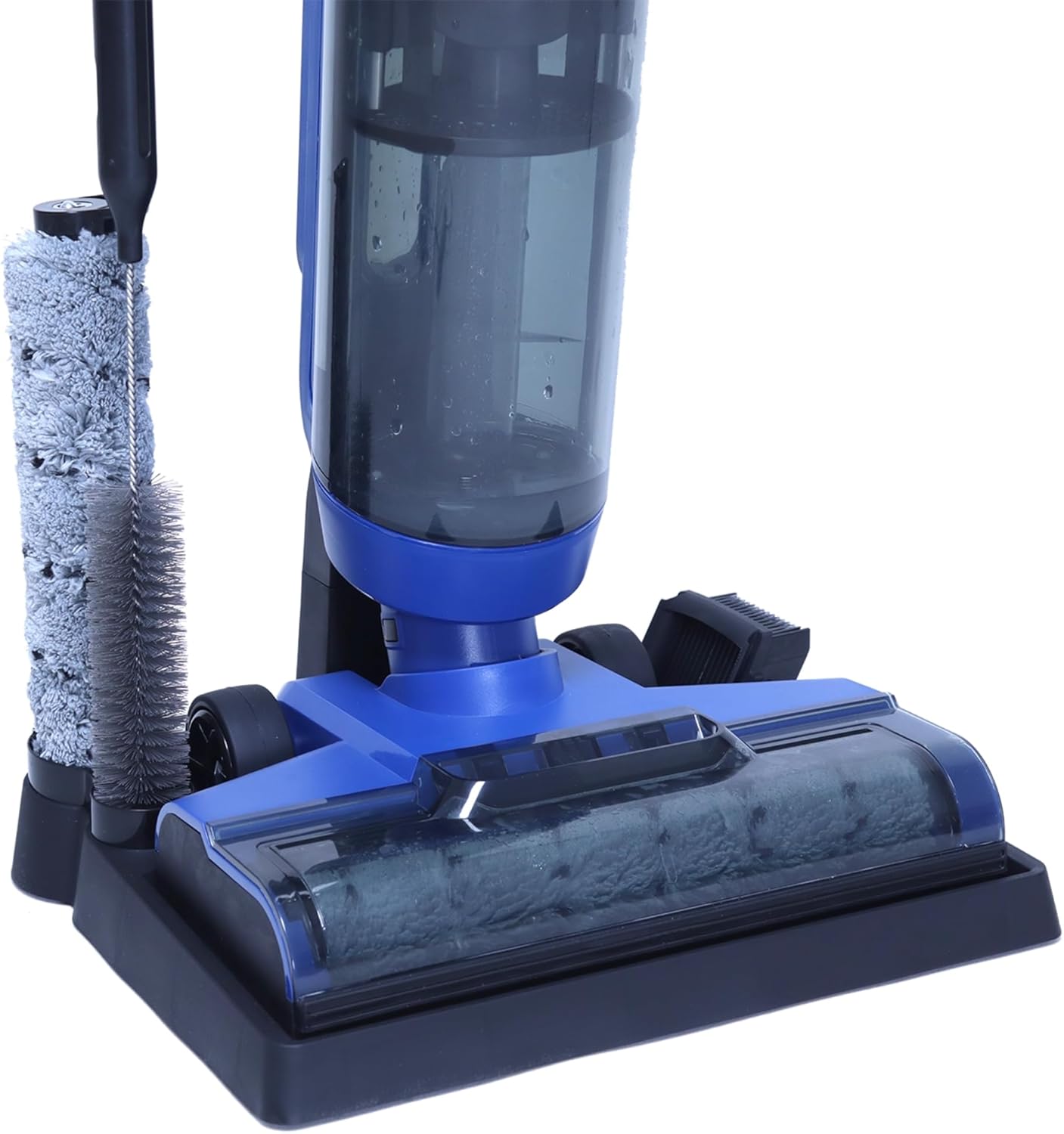 Nass Trockensauger Akku – starker Kabelloser Wischsauger mit Selbstreinigung, 700ml Doppeltank, HEPA-Filter, Display, 360° Bürste, für Hartboden, Laminat, Fliesen, Tierhaare & Parkett