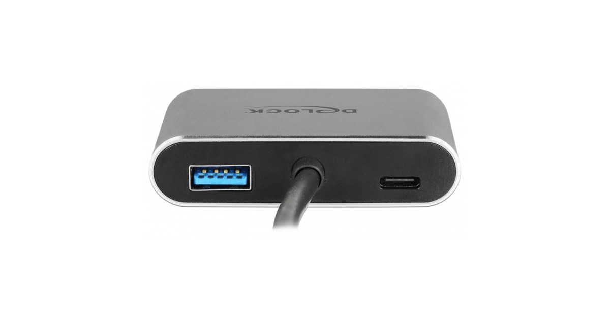 DeLOCKUSB-C > HDMI + VGA adapter  (Grijs, 0,12 meter)