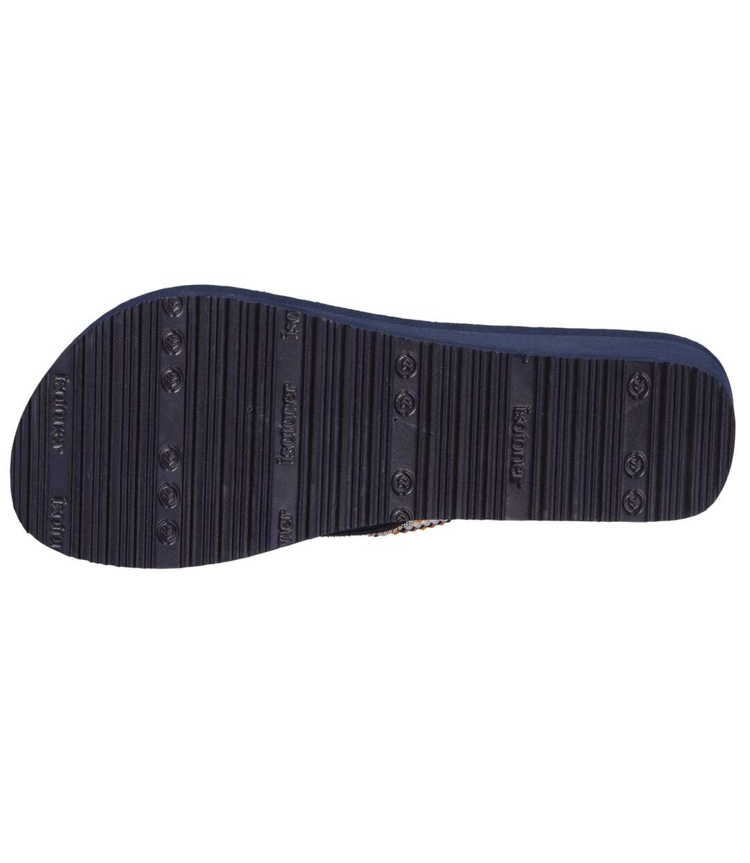 Isotoner Tongs femme à talon 4cm et détail paillettes
