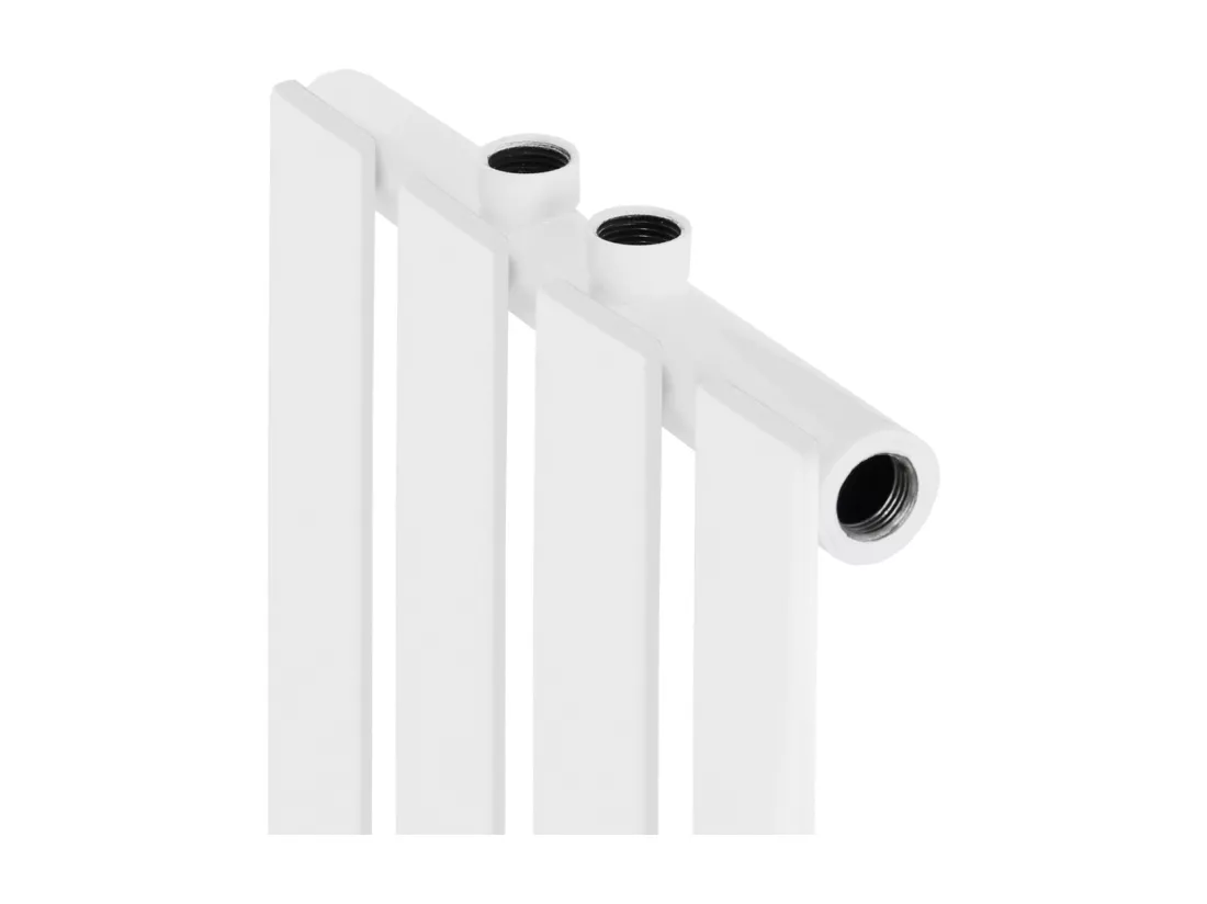 Radiateur panneau Stella raccord central vertical 480 x 1800 mm blanc incl. garniture
