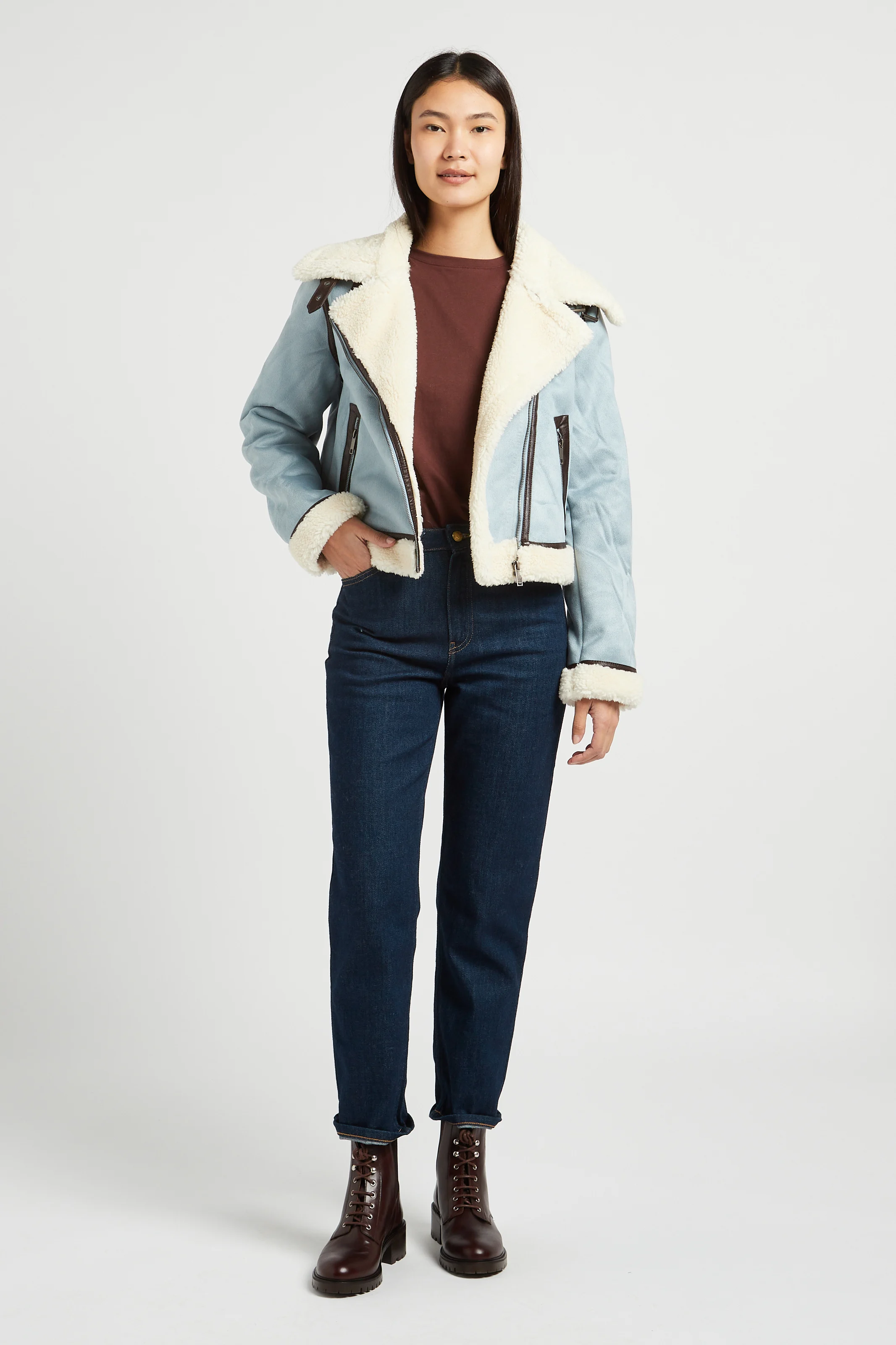 AZELIE - Bottines en cuir | Marron