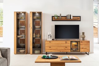 CASAVANTI Vitrine ASSINI 58x206 cm Ast/Balkeneiche