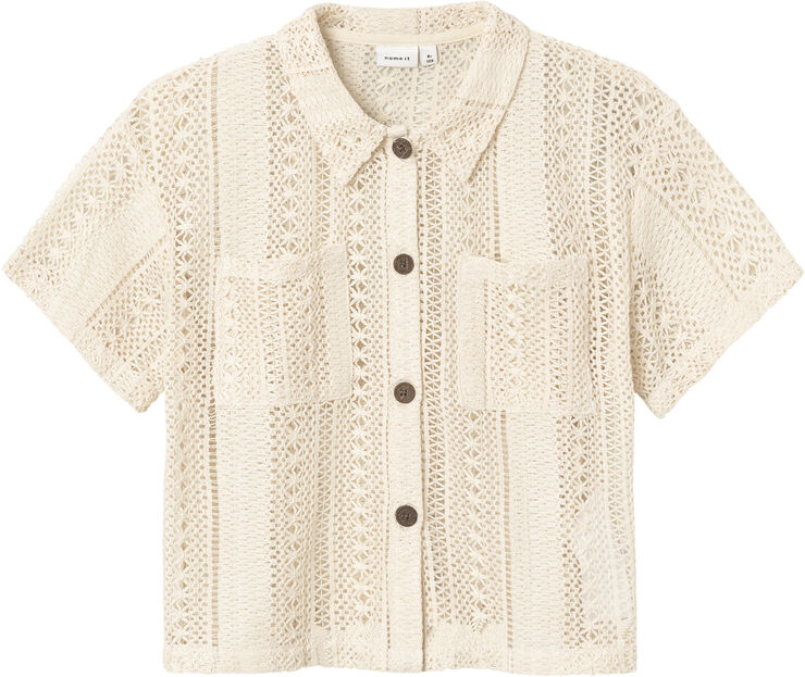 Name It NKFHISILKA SS SHIRT Oatmeal