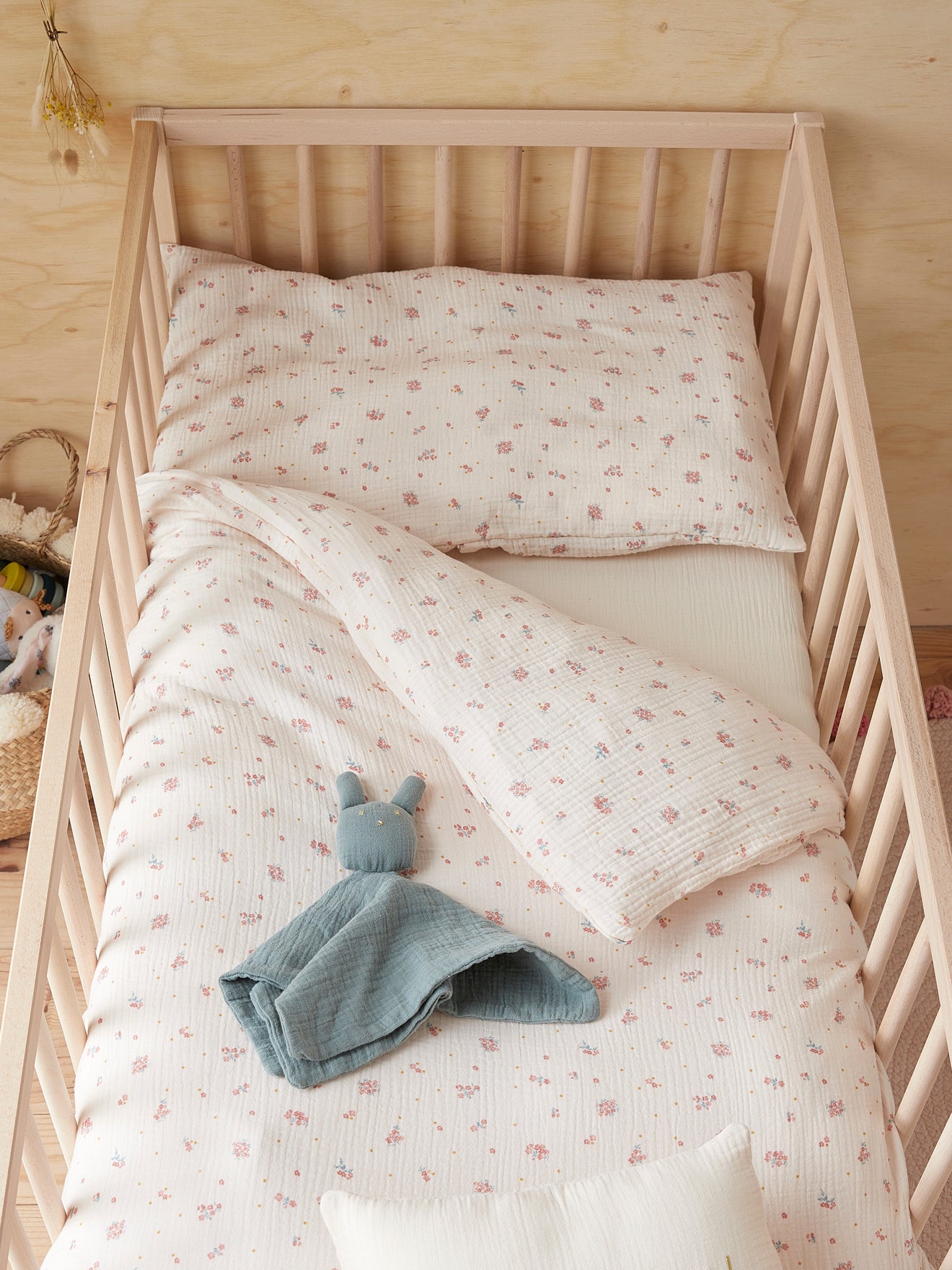 Housse de couette bébé gaze de coton bio 
