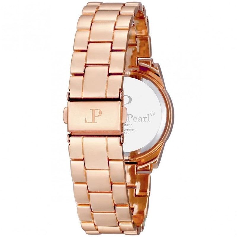 Montre Femme LOUISE PEARL Ornée de Cristaux Swarovski bracelet Acier Rose Métal