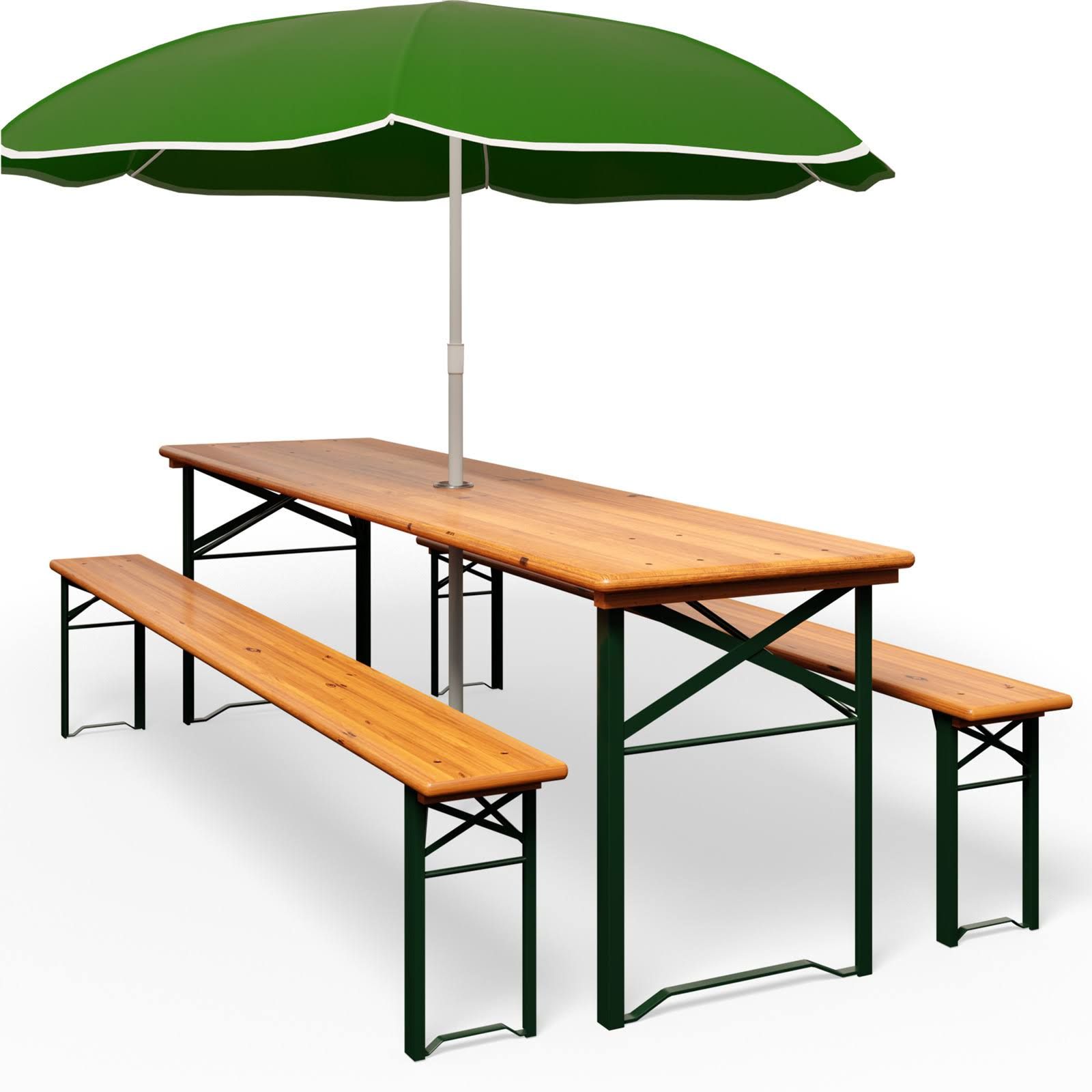 Casaria Bierzeltgarnitur 3-tlg 170cm klappbar