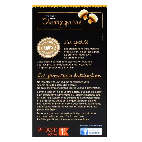 Protifast Soupe Hyperprotéinée Velouté de Champignons 7 sachets