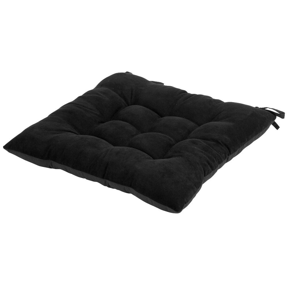 Dessus de chaise matelassé noir