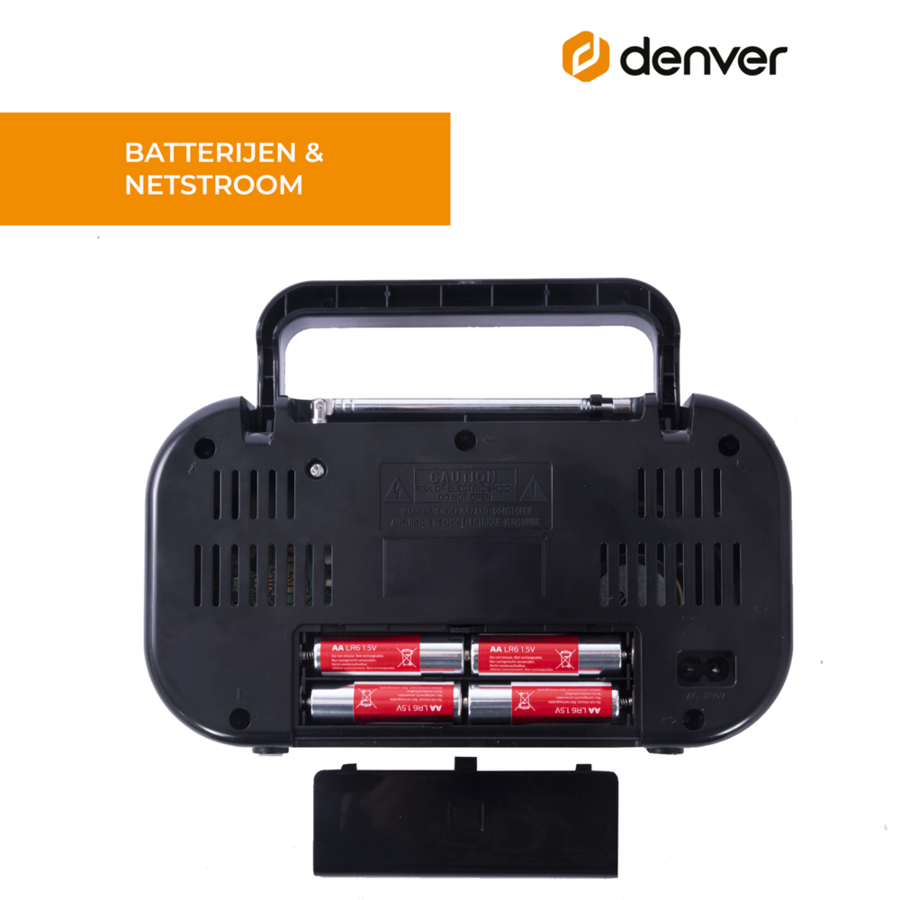 Denver TR51 FM radio noodradio - Black