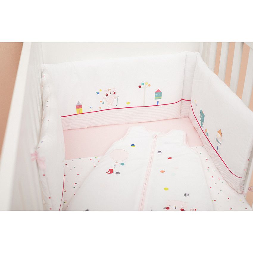 Turbulette sans manches avec broderies colorées - Ecru