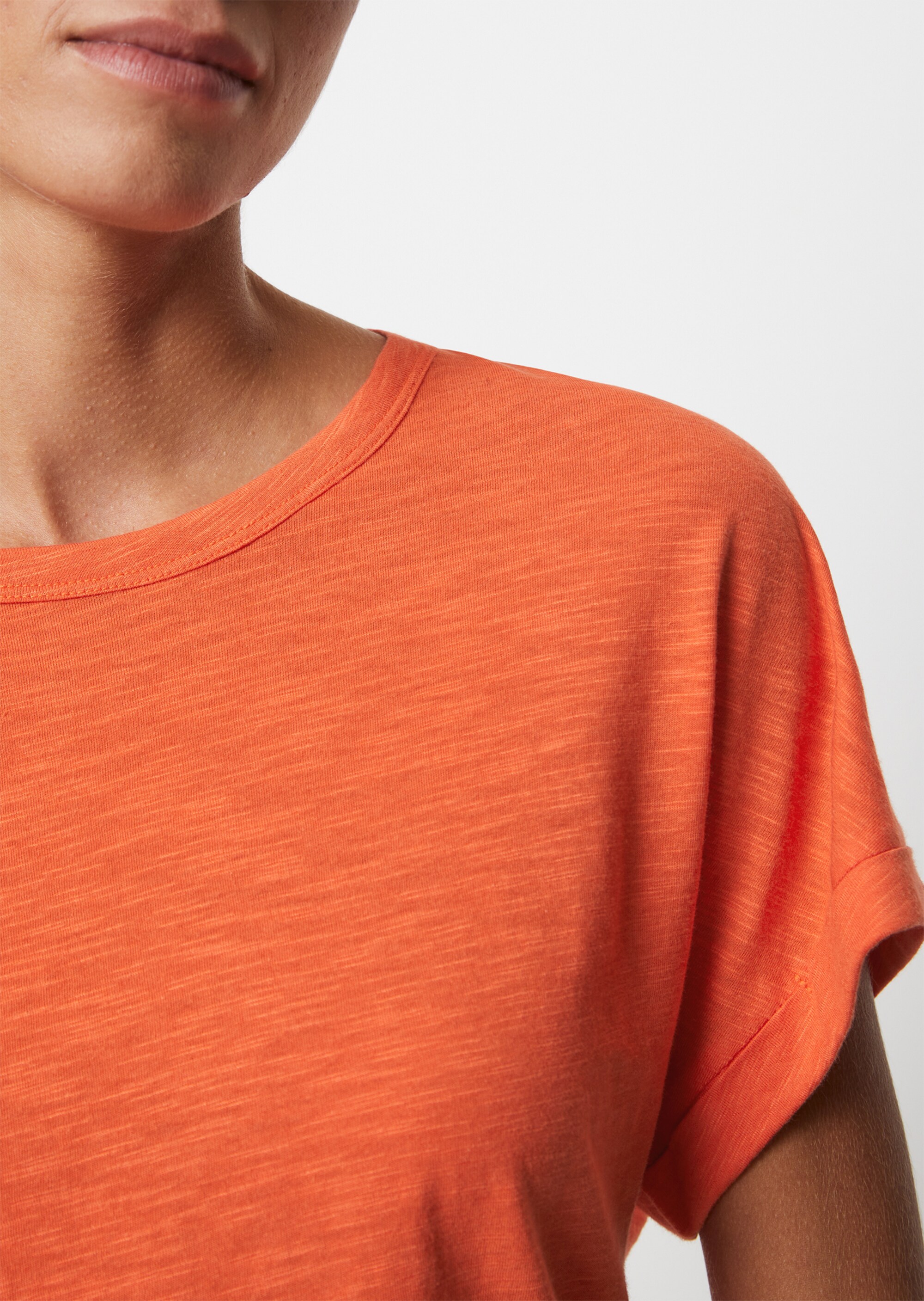 T-Shirt loose aus Slub-Jersey