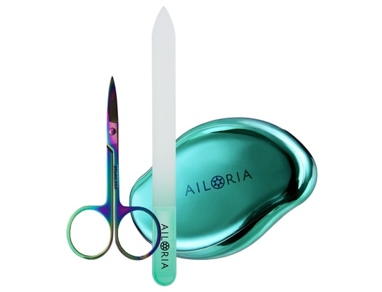 AILORIA - Doucette set râpe anti-callosités, lime à ongle en verre et...