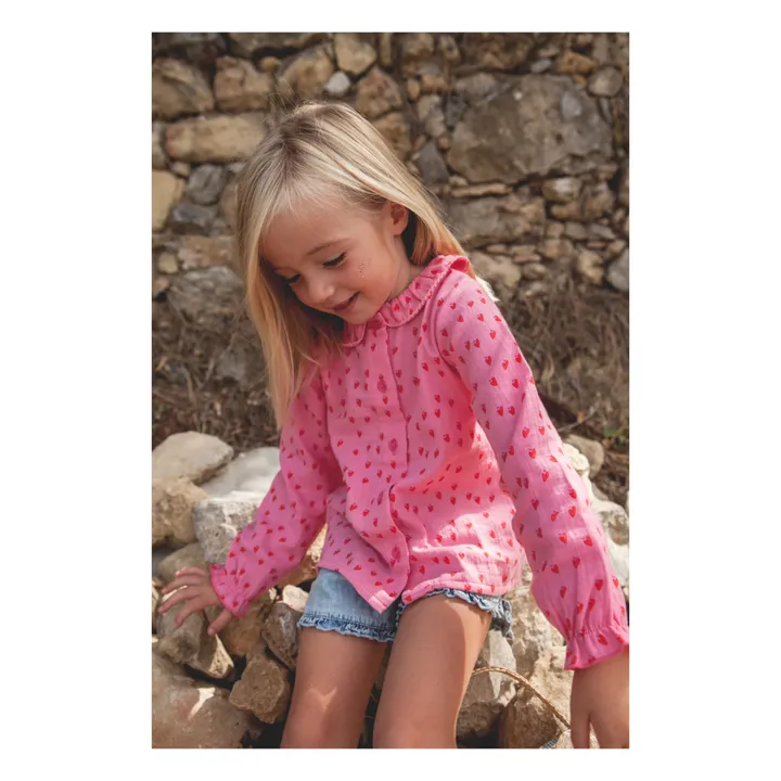Marlot Paris Blouse Bianca Gaze de Coton | Rose