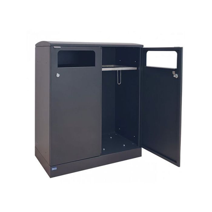 Buitenafvalbak 2x100 liter Bica 712 Antraciet Model VB195541 (8713631195541)