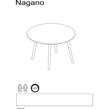 Nagano spisebord - massiv eg