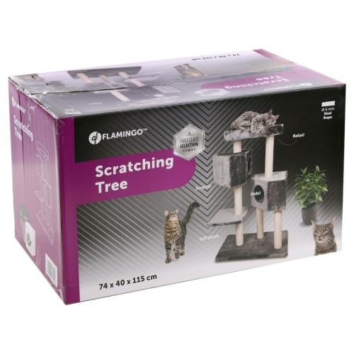 arranhador para gatos cinza-flamingo
