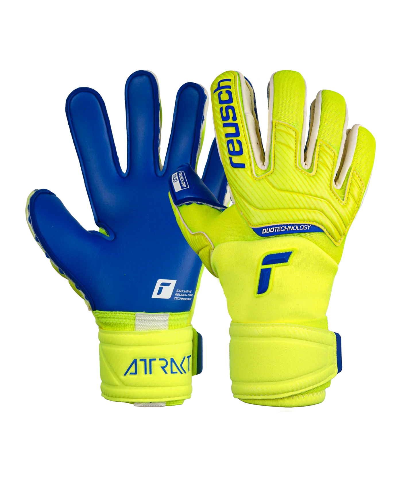 Reusch Attrakt Duo Torwarthandschuhe Gelb Blau F2199