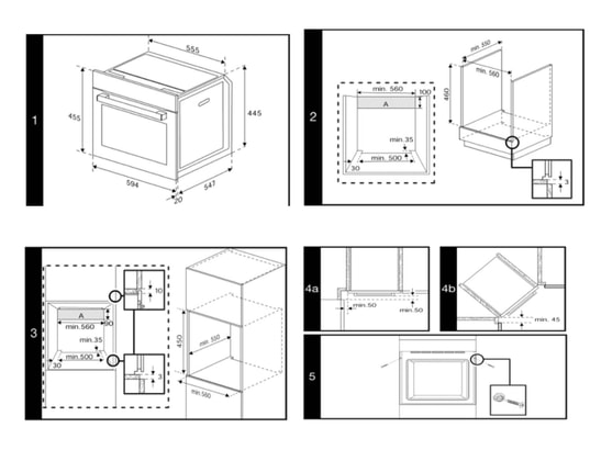 BEKO - Four encastrable catalyse BBCM13300XC Compact 48 litres, cuisson 3D, Rail