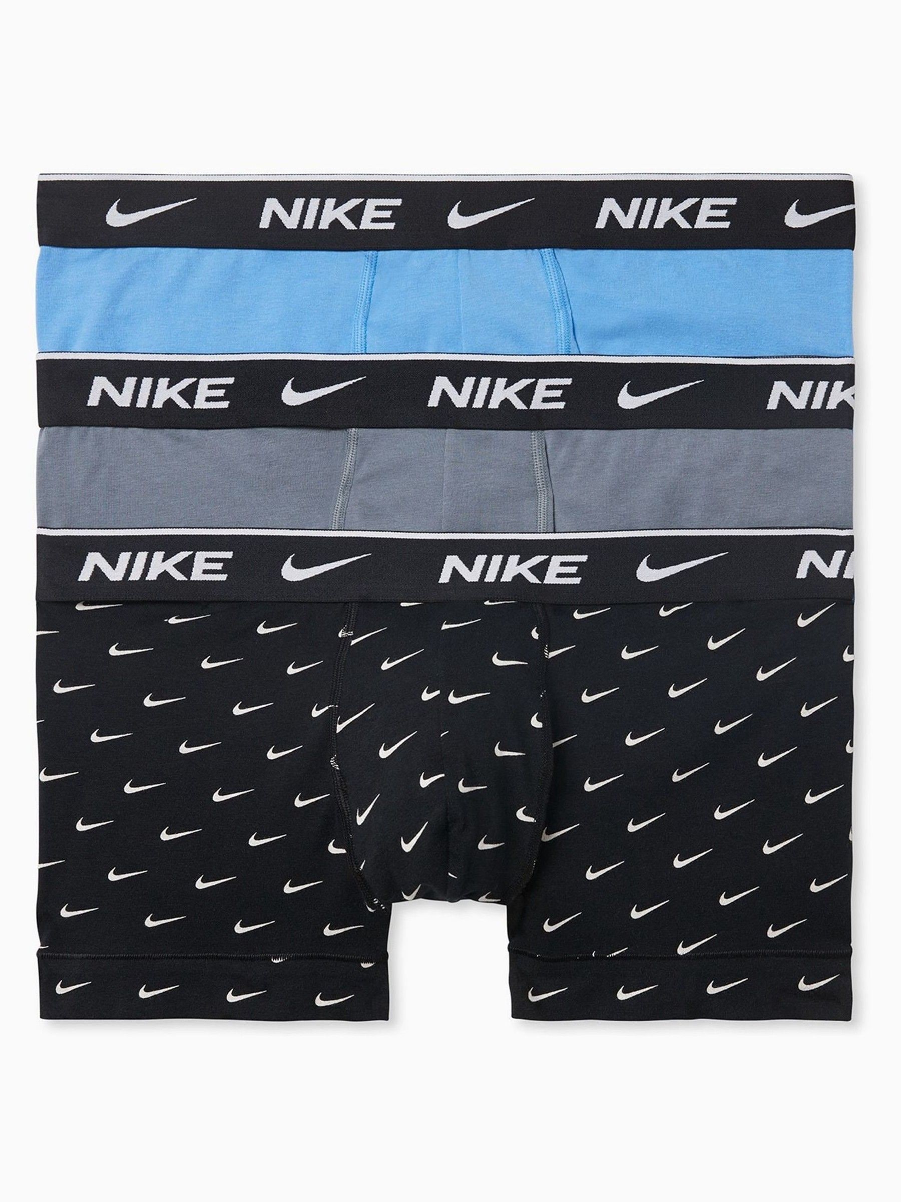 Blauw - Nike Everyday katoenen stretchy boxershorts verpakking van drie