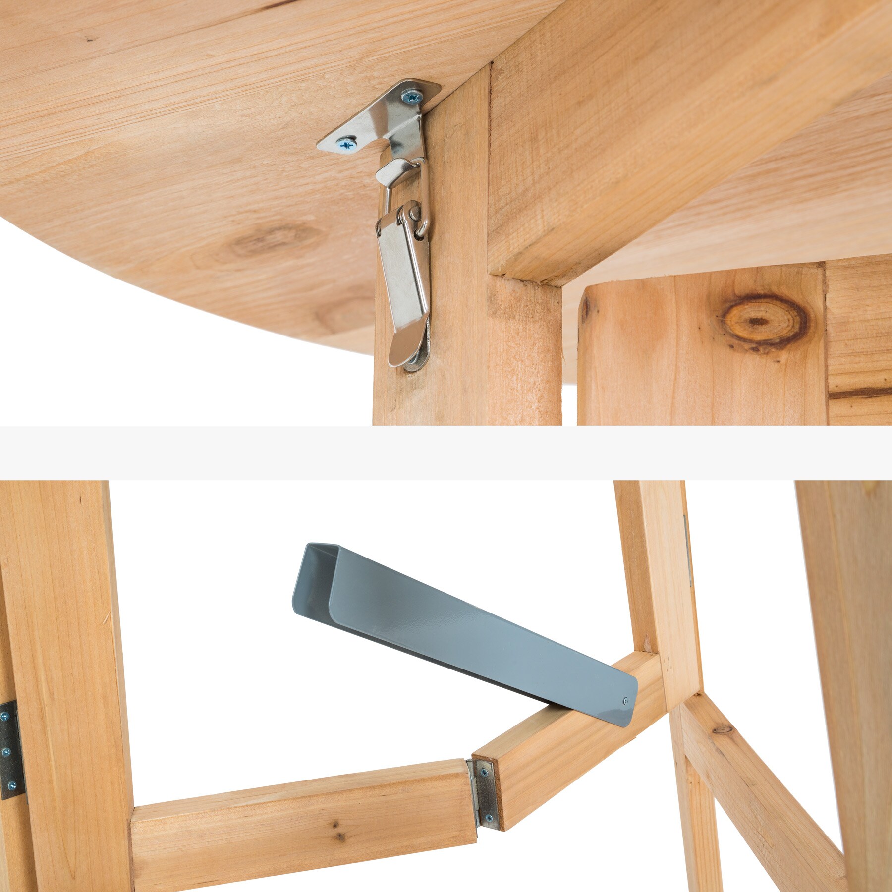tectake® Stehtisch, aus Holz, rund, standfest, 79x110 cm