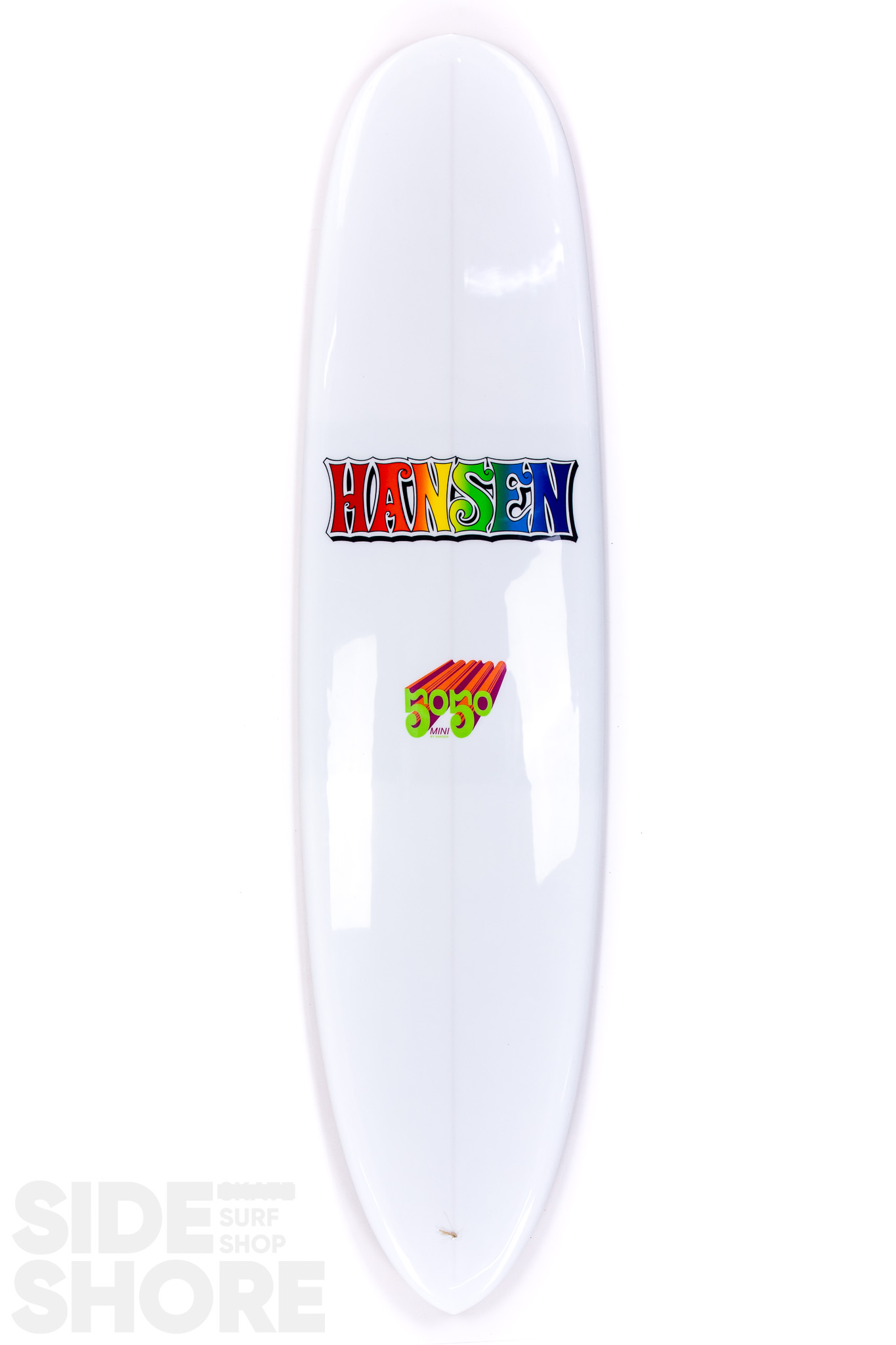 Hansen Surfboards 50-50 Mini - White Tint   Polish - 7'8 x 22 1/2