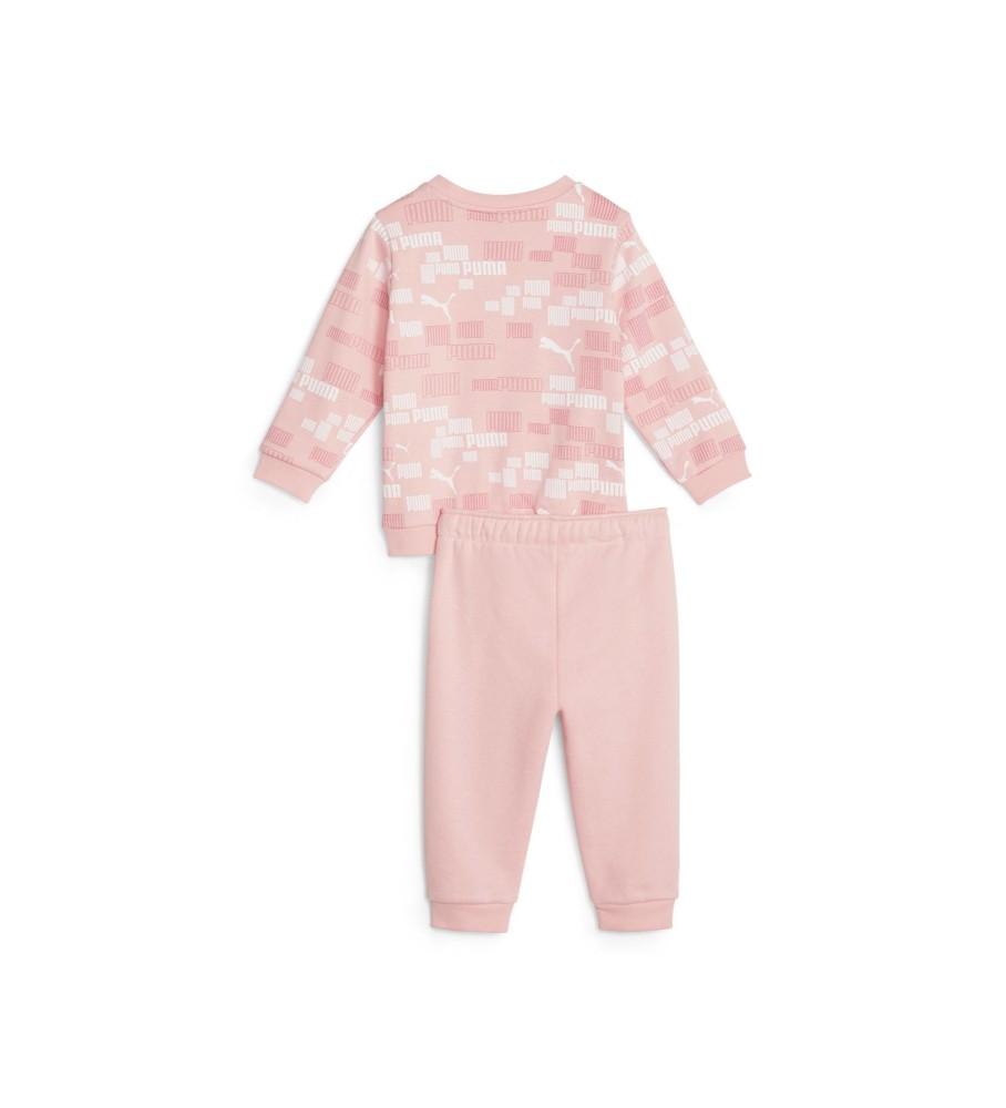Conjunto de treino Puma Minicats Colorblock rosa