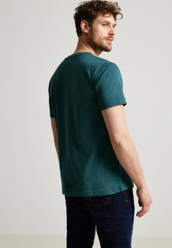 T-Shirt mit Frontprint - oxford green